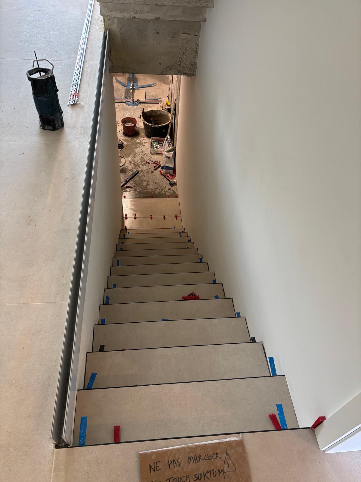 Préparation des marches réalisé par T-Construct